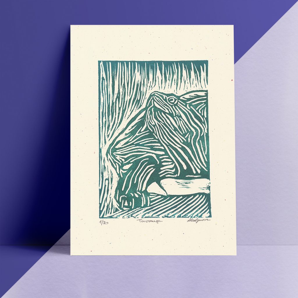 Tartaruga - Linocut on paper - 29,7x21 cm